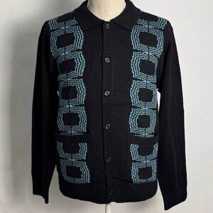 Obey Button Up Cardigan Sweater "Verdugo" Black